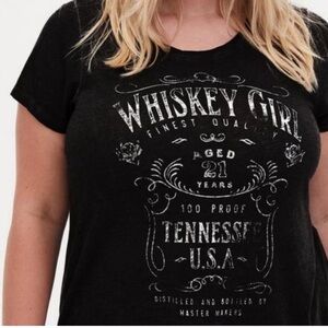 Torrid Whiskey Girl Crewneck Short Sleeve Tee Shirt Size 3X NWT
